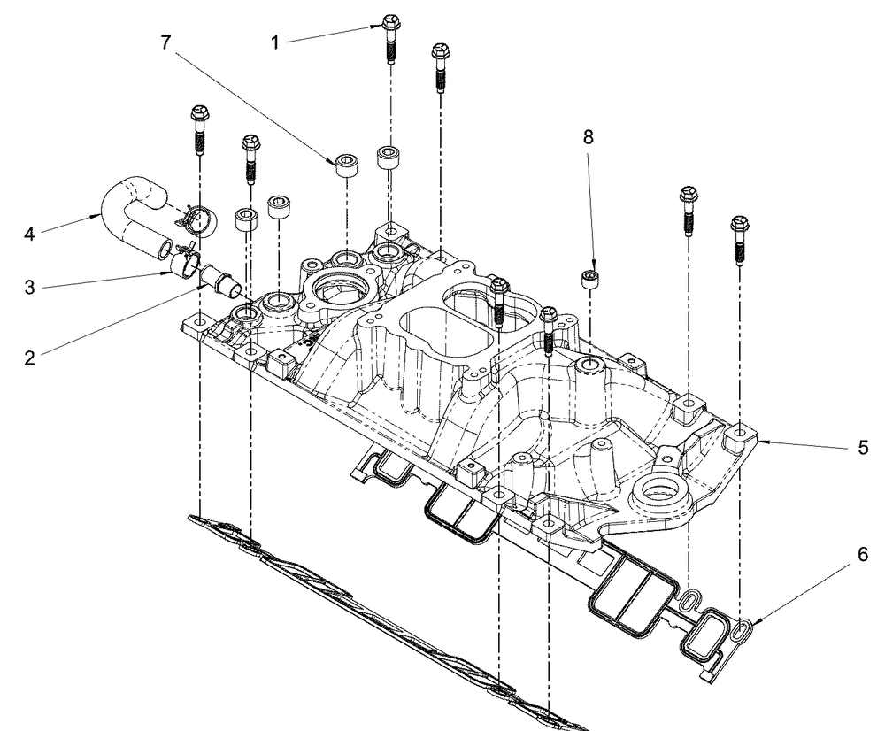 Engine Group - Intake Manifold Diagram and Parts List for 076160-05  Briggs and Stratton Generator